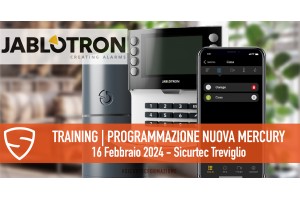 Jablotron training programmazione nuova centrale Mercury: iscriviti al corso a Treviglio